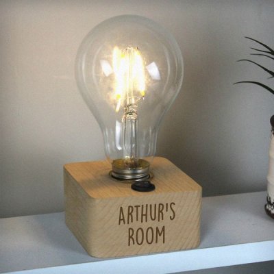 (image for) Personalised Free Text LED Bulb Table Lamp